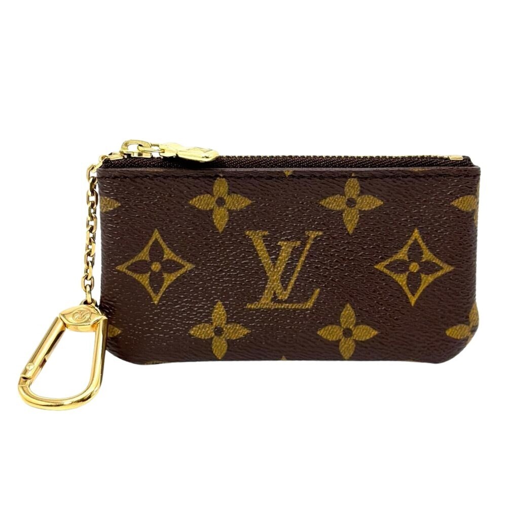 Louis Vuitton Pochette Clé Wallet/Coin Case, Monogram Canvas, M62650 Brown, C...